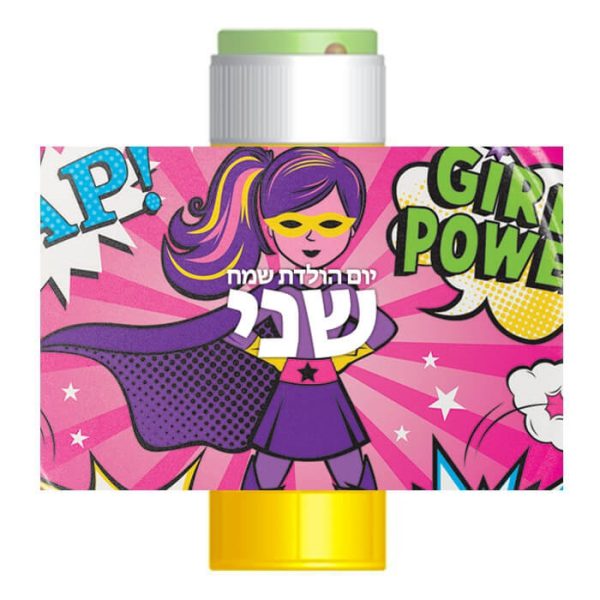 מדבקות לבועות סבון - גיבורת על