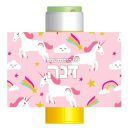 מדבקות לבועות סבון - חד קרן ורוד