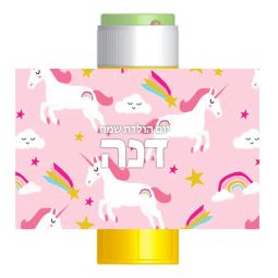 מדבקות לבועות סבון - חד קרן ורוד