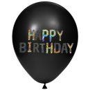 מדבקות לבלונים - אותיות ומספרים אנגלית בכסף הולוגרמי