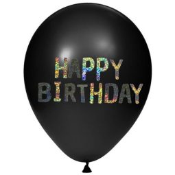 מדבקות לבלונים - אותיות ומספרים אנגלית בכסף הולוגרמי