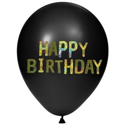 מדבקות לבלונים - אותיות ומספרים אנגלית בזהב הולוגרמי