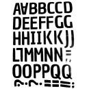 מדבקות לבלונים - אותיות ומספרים אנגלית בשחור