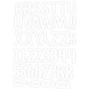 מדבקות לבלונים - אותיות ומספרים אנגלית בלבן