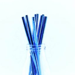 קשיות נייר כחול מטאלי