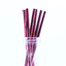 קשיות נייר אדום מטאלי