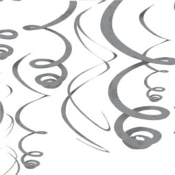 קישוט ספירלה כסף מטאלי