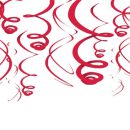 קישוט ספירלה אדום מטאלי