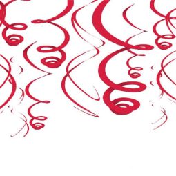 קישוט ספירלה אדום מטאלי