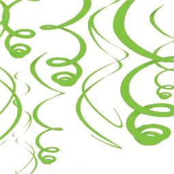 קישוט ספירלה ירוק מטאלי