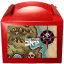 קופסאות עם מדבקות בעיצוב אישי - מפת הפיראטים