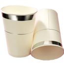 כוסות נייר חם/קר קלאסיק לבן כסף