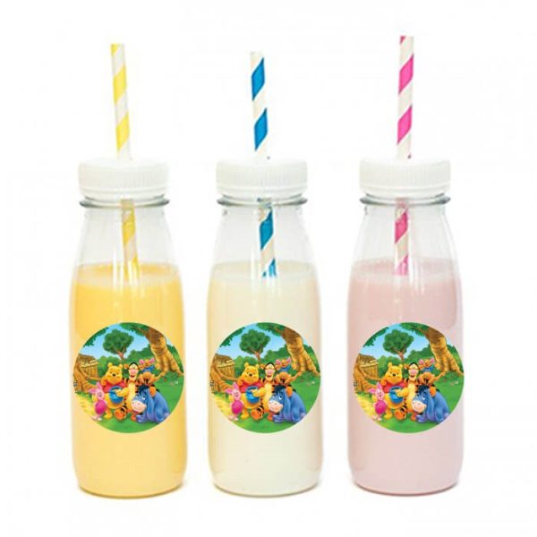 מדבקות עגולות לעיצוב פו הדב