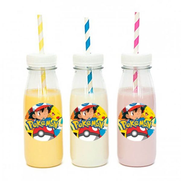 מדבקות עגולות לעיצוב פוקימון 1