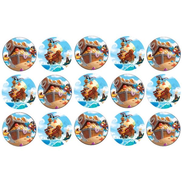 דף לקאפקייקס מפת פיראטים 1