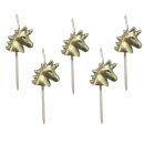 נרות חד קרן - זהב מטאלי