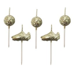 נרות כדורגל - זהב מטאלי