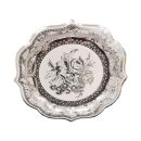 צלחות נייר קטנות וינטאג' כסוף קלאסי