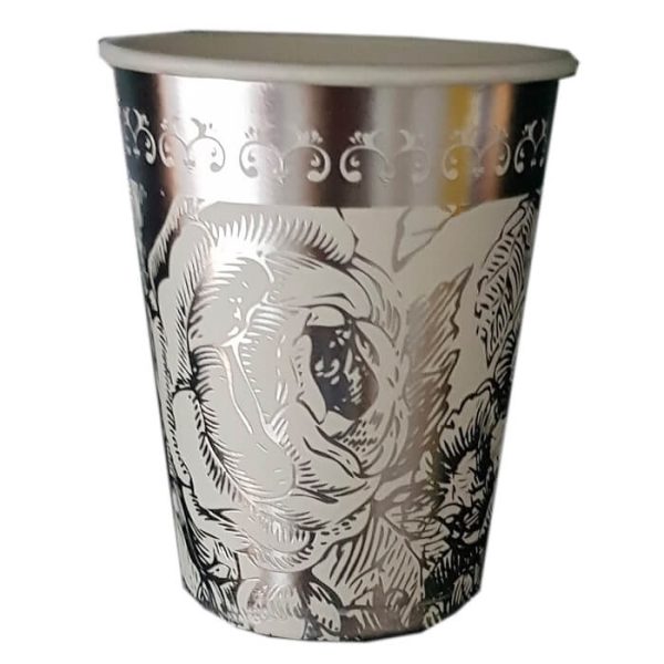 שולחן חג וינטג' נייר כסוף קלאסי 10 אורחים