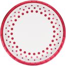 שולחן חג נקודות אודם נוצצות 8 אורחים