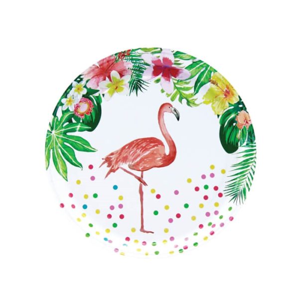 תמונה אכילה עגולה פלמינגו פרחוני 1