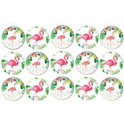 דף לקאפקייקס פלמינגו פרחוני 1