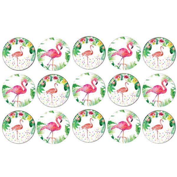 דף לקאפקייקס פלמינגו פרחוני 1