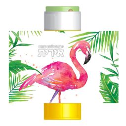 מדבקות לבועות סבון - פלמינגו פרחוני