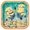 צלחות נייר מרובעות גדולות המיניונים