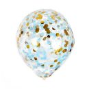 בלוני קונפטי זהב כחול 5 יח