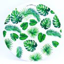 צלחות נייר גדולות עלים טרופיים