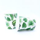 כוסות נייר חם/קר עלים טרופיים