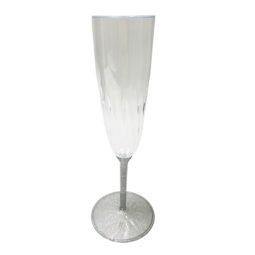 כוסות שמפניה רגל כסף מנצנץ