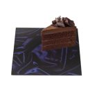 תחתית לעוגה ריבוע קטיפה כחול 29 ס