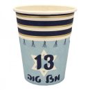 כוסות נייר חם/קר בר מצווה תכלת