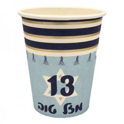 כוסות נייר חם/קר בר מצווה תכלת