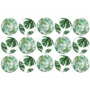 דף לקאפקייקס עלים טרופיים 1