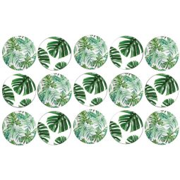 דף לקאפקייקס עלים טרופיים 1