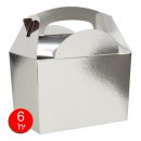 קופסאות מסיבה כסף מטאלי