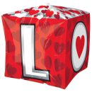בלון הליום תלת מימד קוביית LOVE