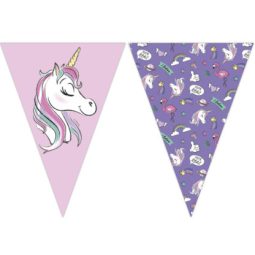 שרשרת דגלונים משולשים מיני חד קרן