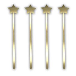 טופר אקרילי כוכבים זהב