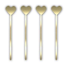 טופר אקרילי לבבות זהב