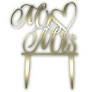 טופר אקרילי MR.MRS זהב