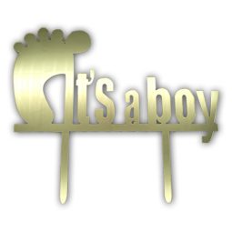 טופר אקרילי I'ts a boy זהב