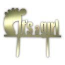 טופר אקרילי It's a girl זהב