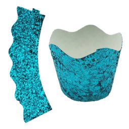 חבק לקאפקייק בצבע תכלת גליטר