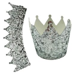 חבק לקאפקייק בצבע כסף גליטר