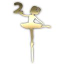 טופר אקרילי בלרינה גיל 2 זהב