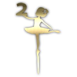 טופר אקרילי בלרינה גיל 2 זהב